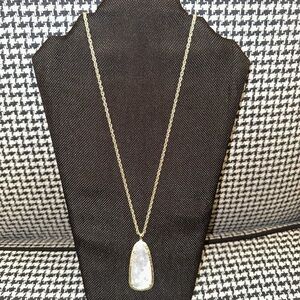 Kendra Scott Gold and Ivory Pendant Necklace